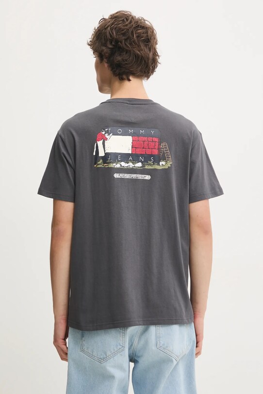 Îmbrăcăminte Tommy Jeans tricou din bumbac DM0DM20351 gri