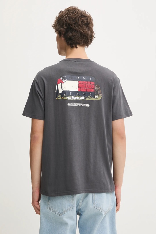 Одежда Хлопковая футболка Tommy Jeans DM0DM20351 серый