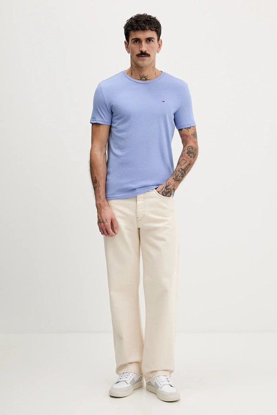 Tommy Jeans t-shirt DM0DM20363 niebieski AW25