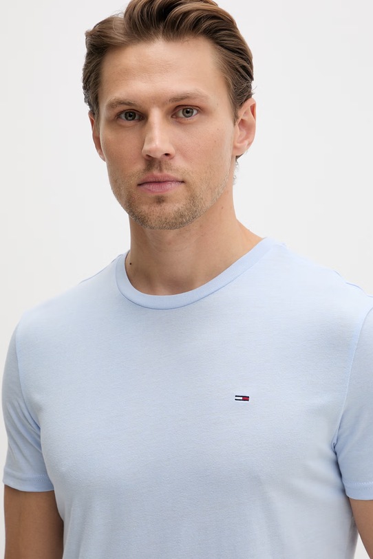 Tommy Jeans tricou bărbați albastru DM0DM20363