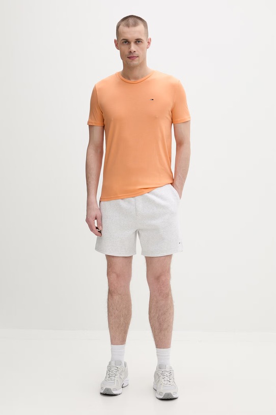 Tommy Jeans t-shirt męski DM0DM20363 pomarańczowy SS26