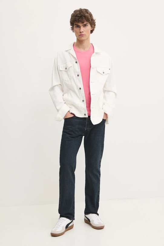 Tommy Jeans t-shirt męski DM0DM20363 różowy SS26