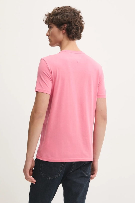 Odzież Tommy Jeans t-shirt męski DM0DM20363 różowy