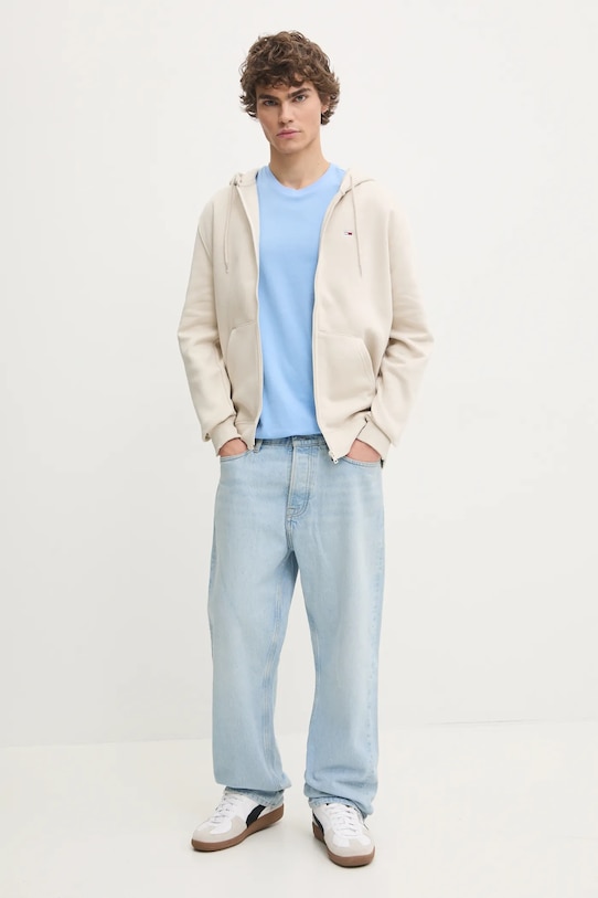 Tommy Jeans tricou DM0DM20363 albastru SS25