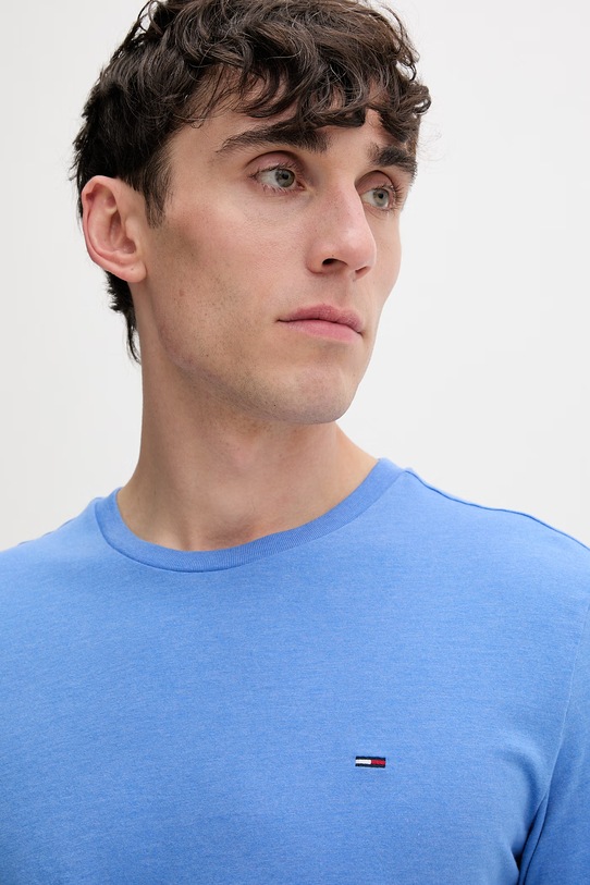 Tommy Jeans tricou bărbați albastru DM0DM20363