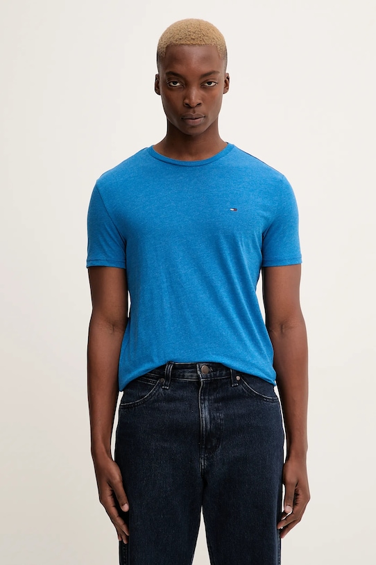 Tommy Jeans tricou uni bleumarin DM0DM20363