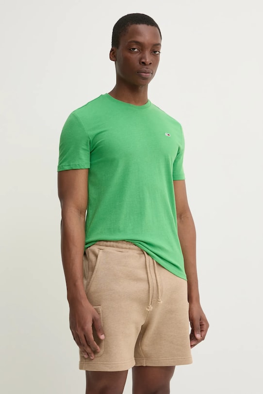 Tommy Jeans tricou verde DM0DM20363