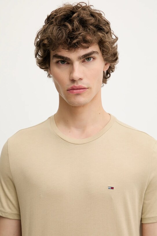 Ρούχα Μπλουζάκι Tommy Jeans DM0DM20363 μπεζ