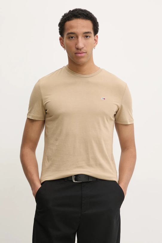Tommy Jeans t-shirt beżowy DM0DM20363