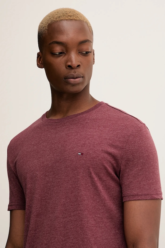 Tommy Jeans tricou burgundia DM0DM20363