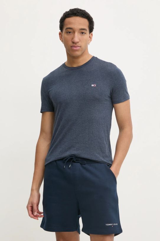 Tommy Jeans tricou uni albastru DM0DM20363