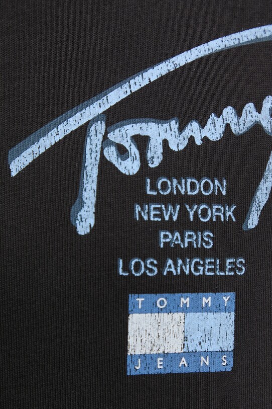 Бавовняна футболка Tommy Jeans чорний DM0DM21106