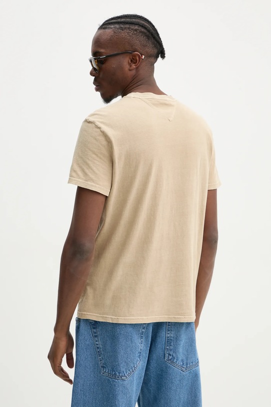 Îmbrăcăminte Tommy Jeans tricou din bumbac DM0DM20356 bej