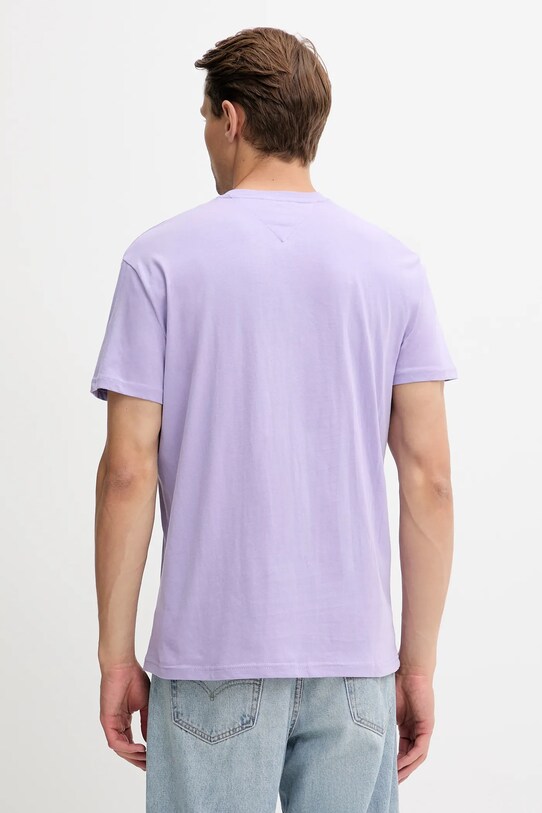 Tommy Jeans tricou din bumbac DM0DM20744 violet SS25