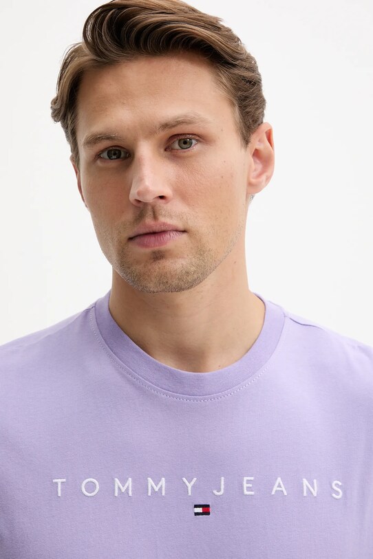 Îmbrăcăminte Tommy Jeans tricou din bumbac DM0DM20744 violet