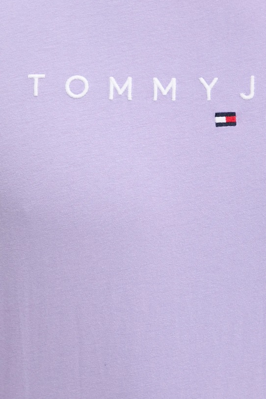 Tommy Jeans t-shirt bawełniany fioletowy DM0DM20744