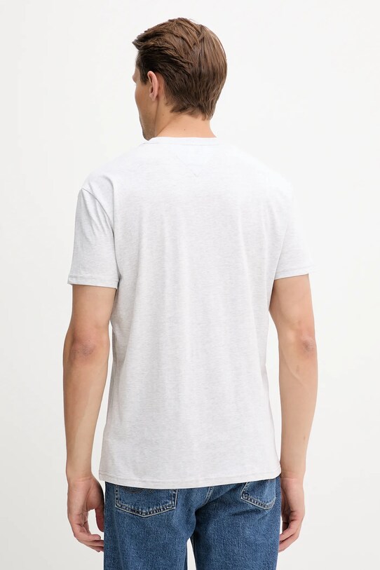 Tommy Jeans tricou din bumbac DM0DM20744 gri SS25