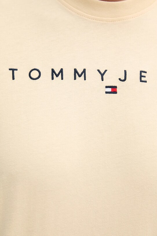 Tommy Jeans t-shirt bawełniany żółty DM0DM20744