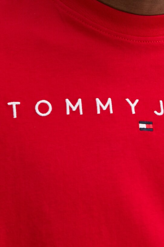 Tommy Jeans t-shirt bawełniany DM0DM20744 czerwony
