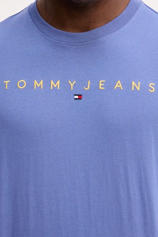 Bavlněné tričko Tommy Jeans modrá DM0DM20744
