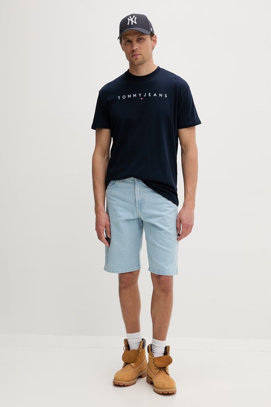 Tommy Jeans tričko pánske bavlnené DM0DM20744 tmavomodrá AA00