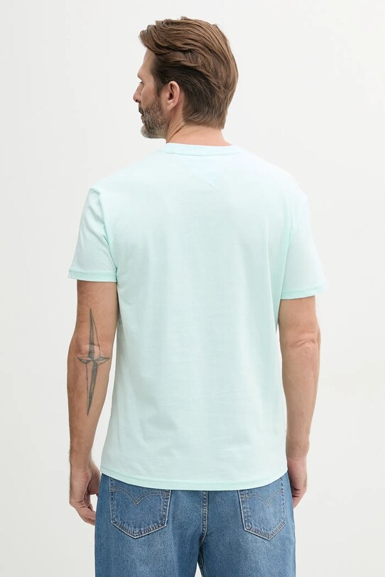 Îmbrăcăminte Tommy Jeans tricou din bumbac DM0DM20744 turcoaz