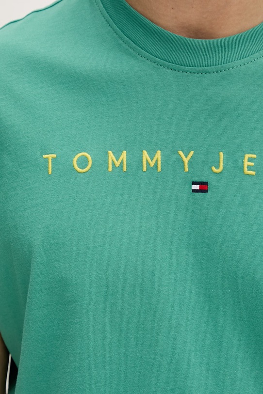 Tommy Jeans t-shirt męski bawełniany DM0DM20744 zielony