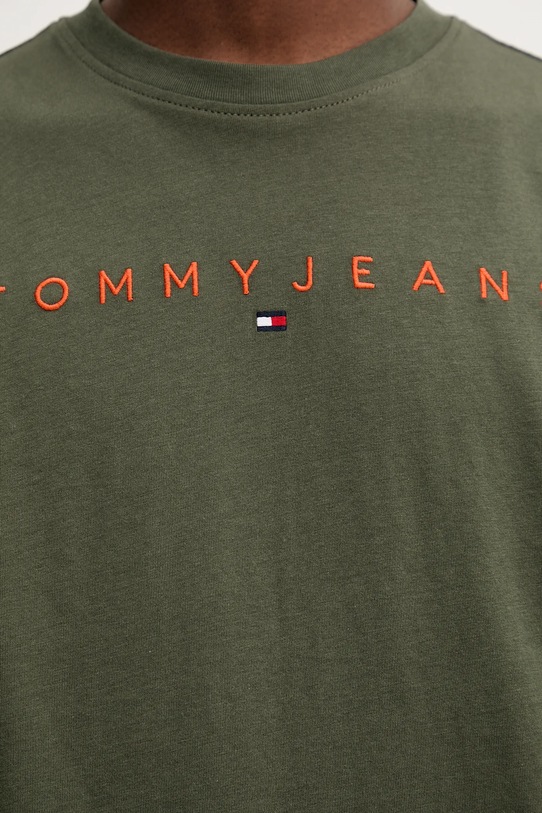 Бавовняна футболка Tommy Jeans DM0DM20744 зелений