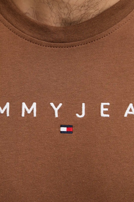 Tommy Jeans t-shirt in cotone marrone DM0DM20744