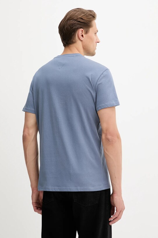 Tommy Jeans tricou din bumbac DM0DM20744 albastru SS25