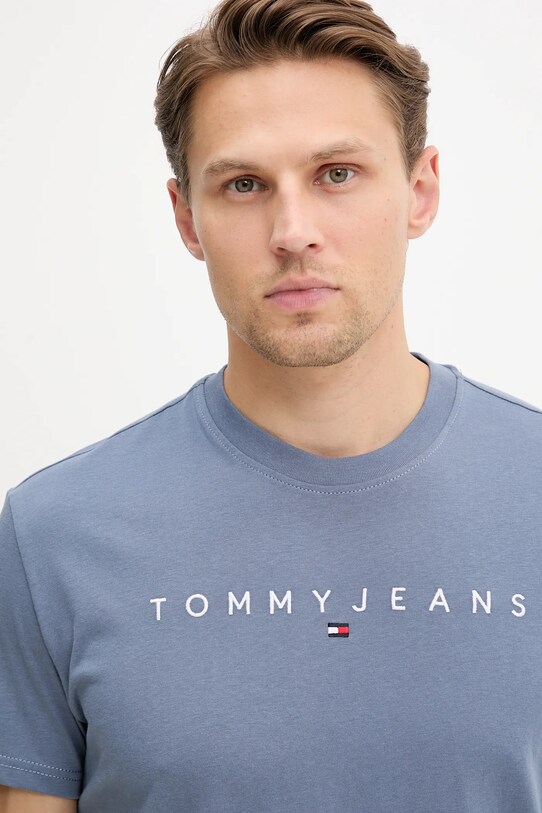 Îmbrăcăminte Tommy Jeans tricou din bumbac DM0DM20744 albastru