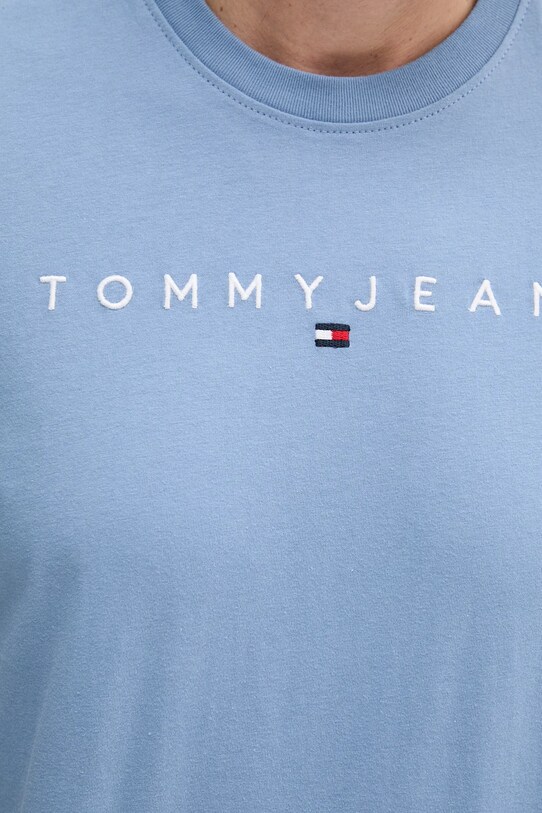 Tommy Jeans t-shirt bawełniany niebieski DM0DM20744