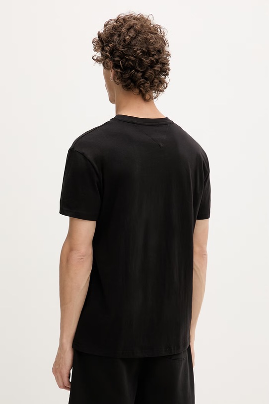 Odzież Tommy Jeans t-shirt męski bawełniany DM0DM20744 czarny