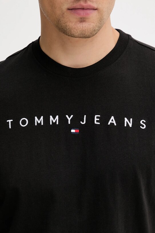 Tommy Jeans tricou din bumbac negru DM0DM20744