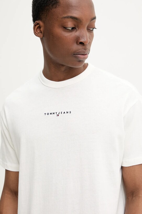 Бавовняна футболка Tommy Jeans бежевий DM0DM21110