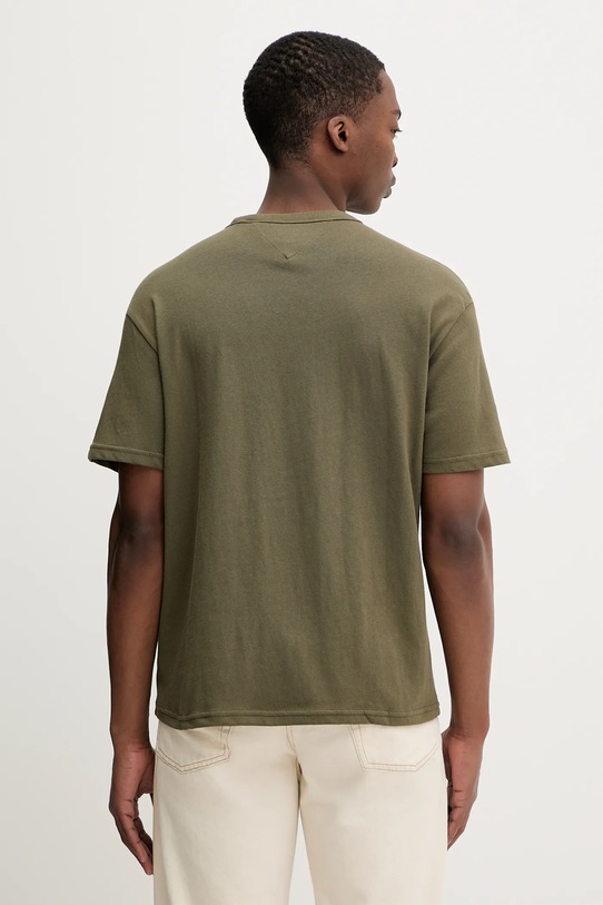 Odjeća Pamučna majica Tommy Jeans DM0DM21110 zelena