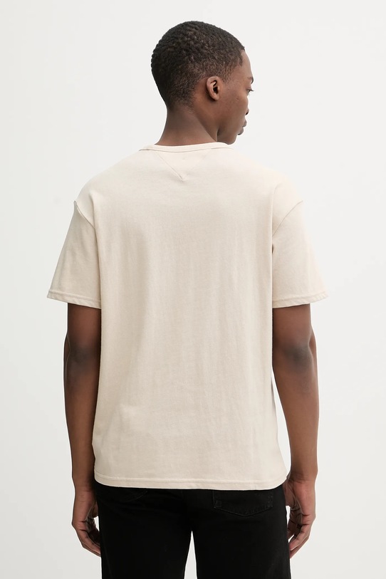 Odzież Tommy Jeans t-shirt bawełniany DM0DM21110 beżowy