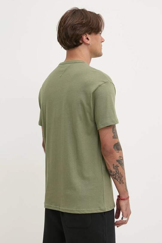 Îmbrăcăminte Tommy Jeans tricou din bumbac DM0DM21110 verde
