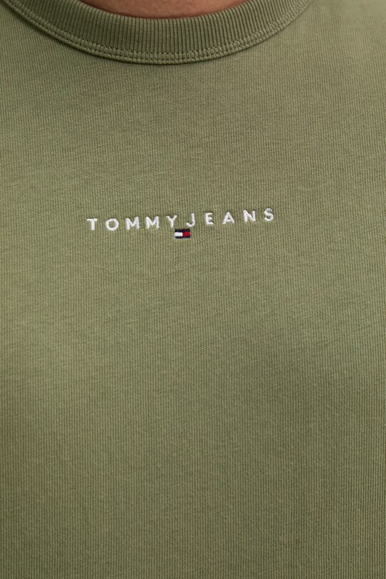 Tommy Jeans tricou din bumbac DM0DM21110 verde