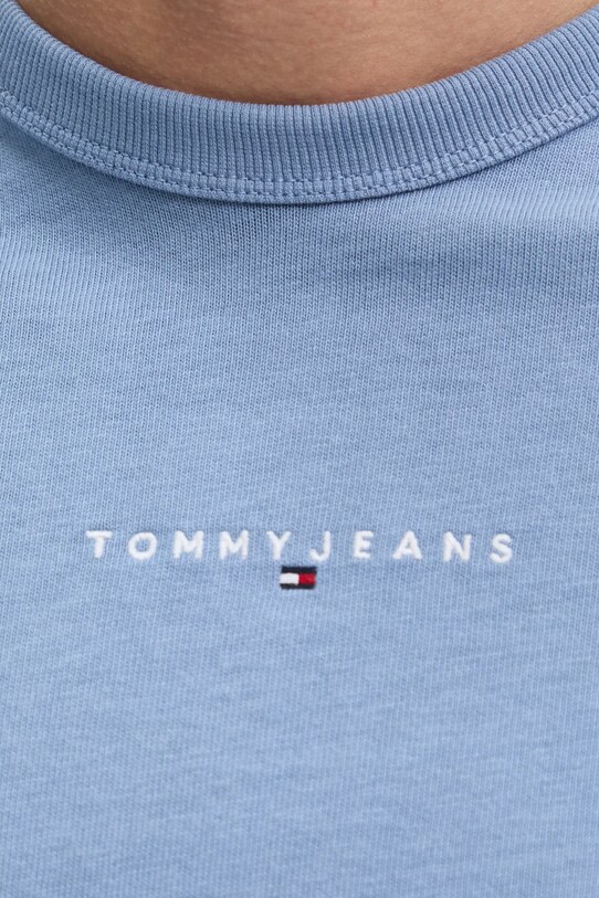 Бавовняна футболка Tommy Jeans DM0DM21110 блакитний