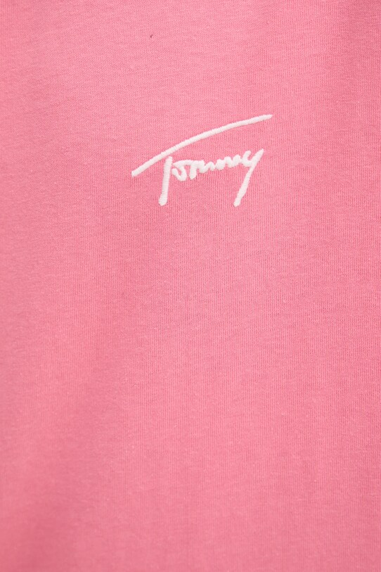 Хлопковая футболка Tommy Jeans DM0DM21140 розовый