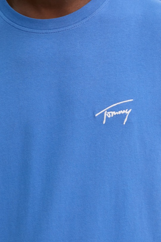 Bavlněné tričko Tommy Jeans DM0DM21140 fialová