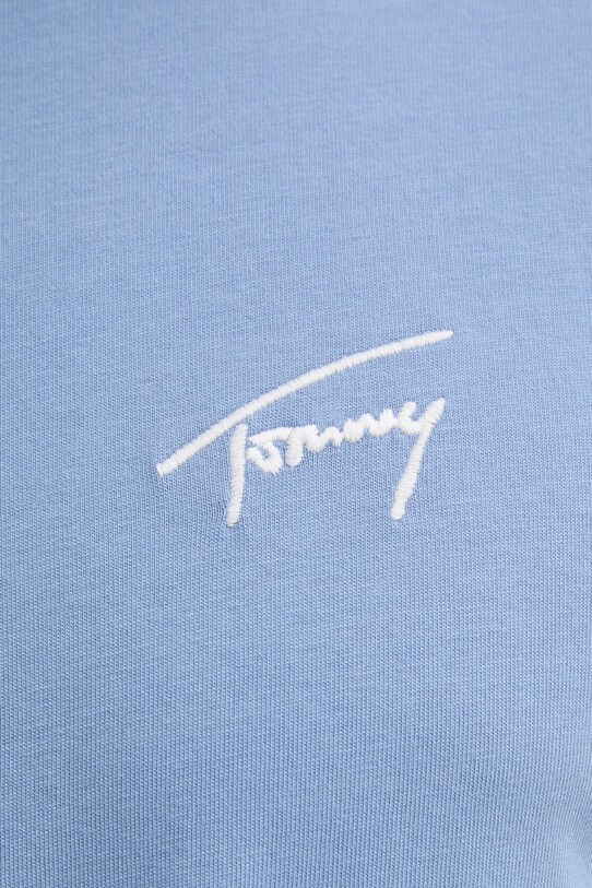 Бавовняна футболка Tommy Jeans DM0DM21140 блакитний