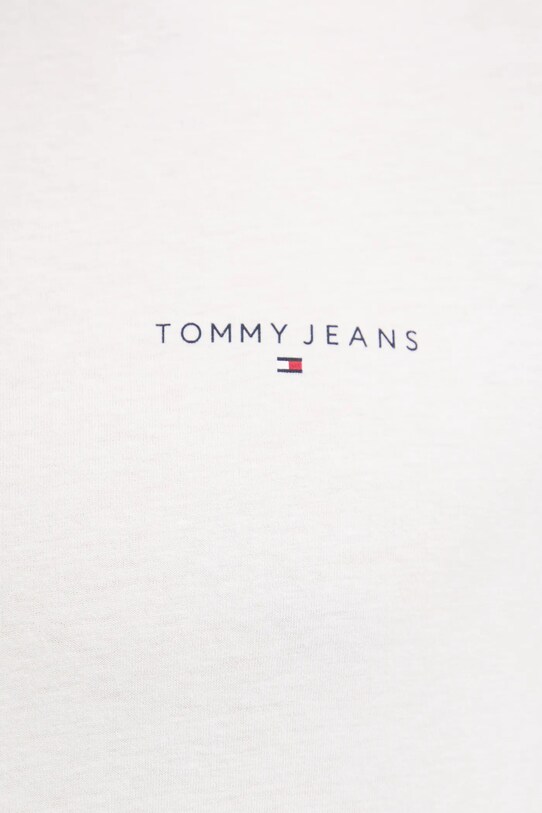 Бавовняна футболка Tommy Jeans DM0DM21188 бежевий