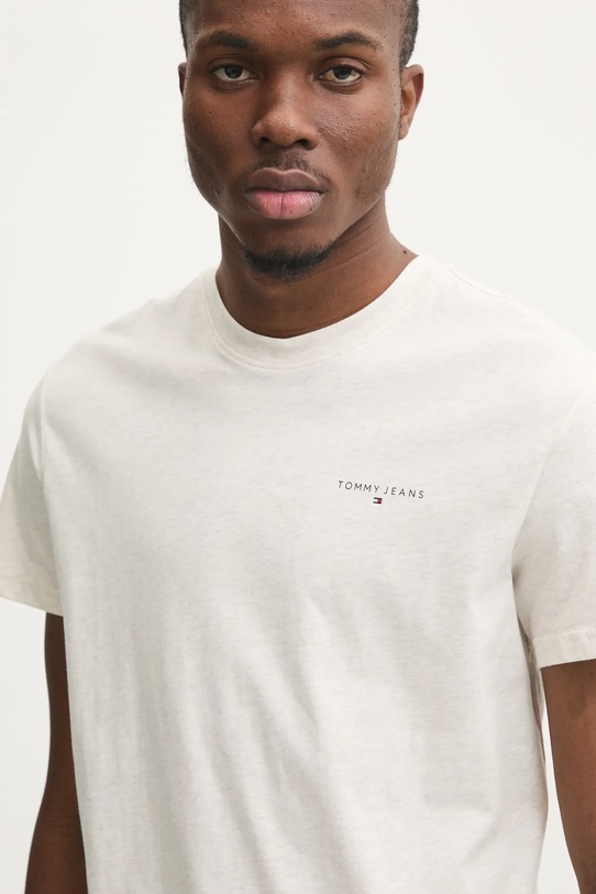 Tommy Jeans tricou din bumbac bej DM0DM21188