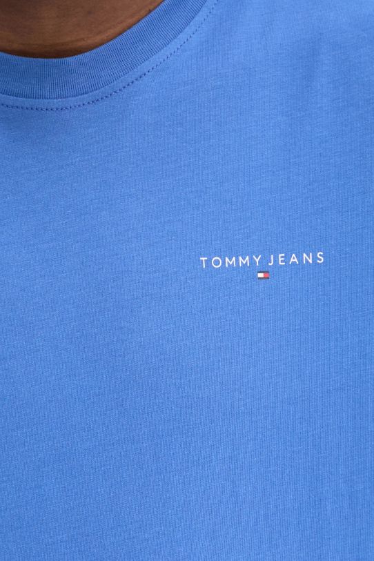 Bombažna kratka majica Tommy Jeans DM0DM21188 vijolična