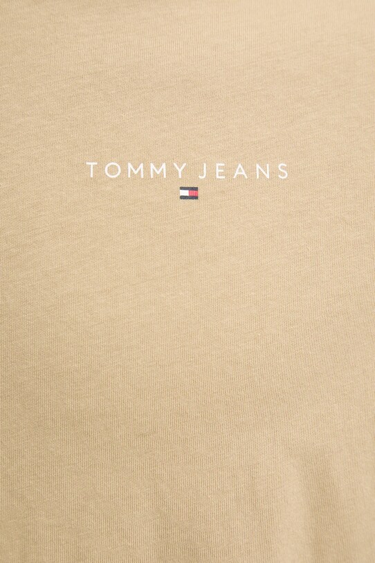 Бавовняна футболка Tommy Jeans DM0DM21188 бежевий