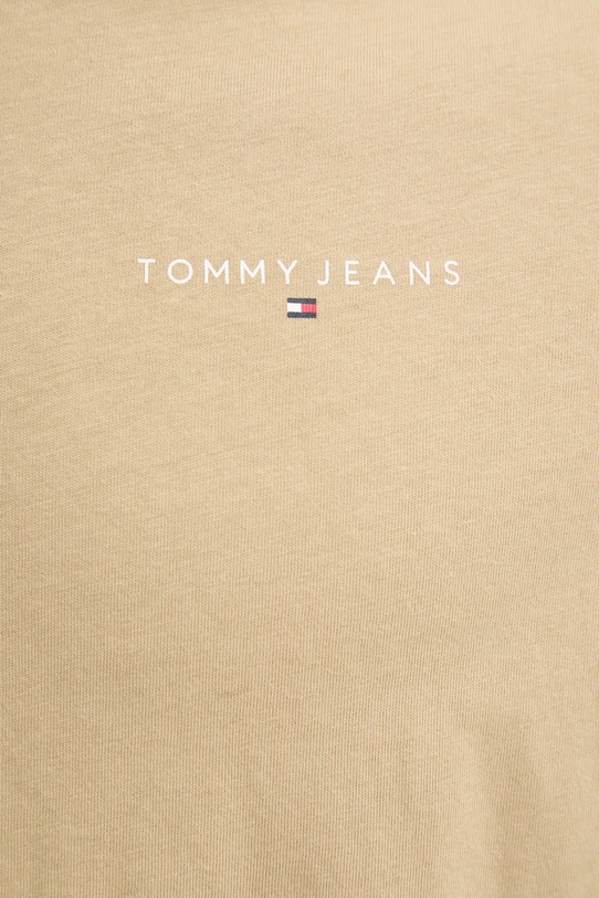 Bavlněné tričko Tommy Jeans DM0DM21188 béžová