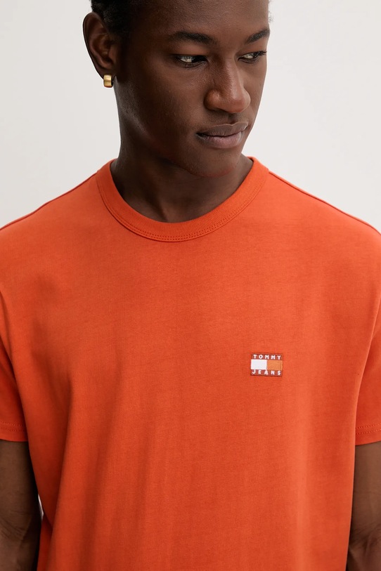 Bavlnené tričko Tommy Jeans oranžová DM0DM20322