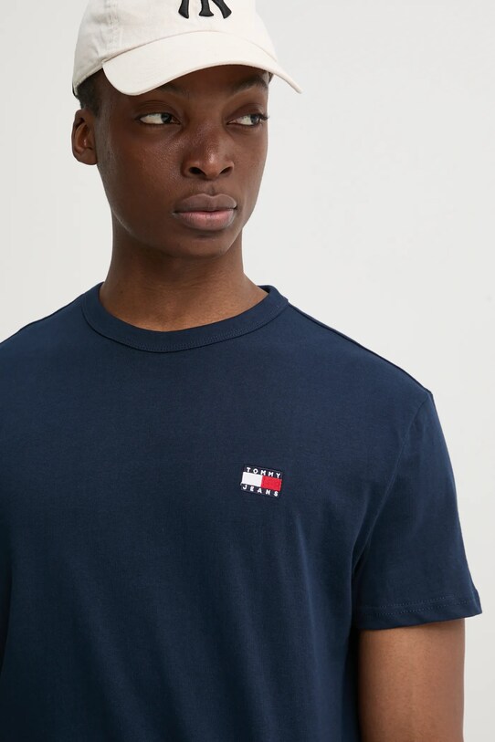 Tommy Jeans tricou din bumbac bleumarin DM0DM20322